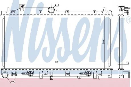 Радиатор системы охлаждения NISSENS 67720