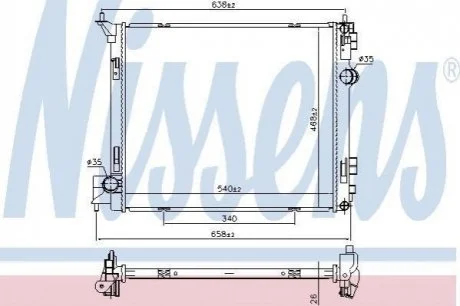 Радіатор системи охолодження NISSENS 68788