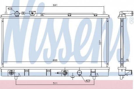 Радіатор MZ 323(98-)1.6 i 16V(+)[OE FS8M-15-200B] NISSENS 69463