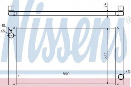 Радіатор MINI R55(06-)COOP D 1.6D(+)[OE 1711.2.751.275] NISSENS 69705