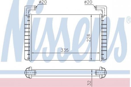 Радиатор печки RVI MAGNUM NISSENS 73371