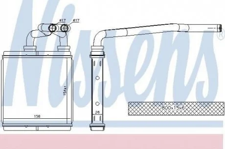 Радіатор пічки NIS NISSENS 73675