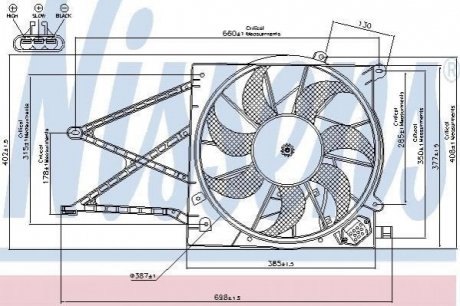 Вентилятор радіатора NIS NISSENS 85176