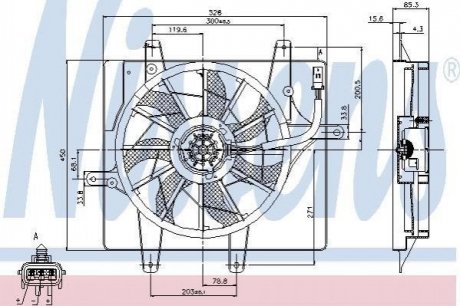 Вент-р CHR PT CRUISER(00-)1.6 i 16V(+)[OE 5073505AB] NISSENS 85289