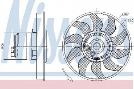 Вентилятор радіатора NISSENS 85619
