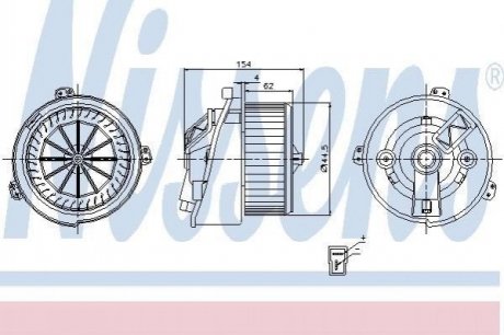 Вент.печки PT BOXER(94-)1.9 D(+)[OE 1307830080] NISSENS 87129