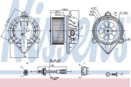 Вентилятор салона NISSENS 87183