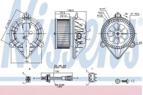Вентилятор салона NISSENS 87183