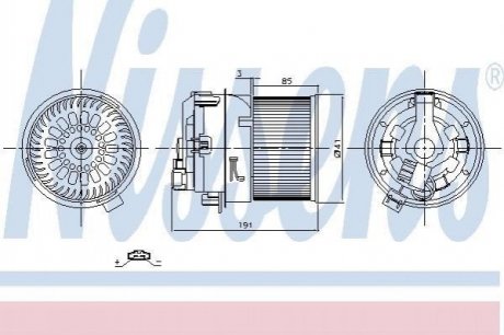 Вентилятор салону NIS NISSENS 87258