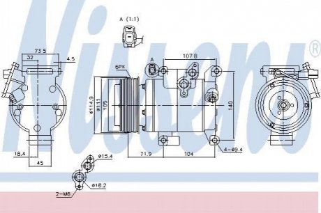 Компресор кондиціонера NIS NISSENS 890045