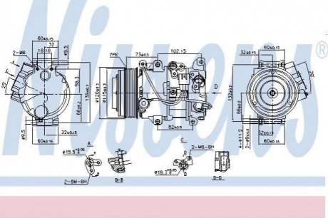 Компресор LS GS 300(+)[OE 88320-3A270] NISSENS 890141