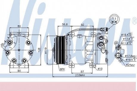 Компресор кондиціонера NIS NISSENS 89035