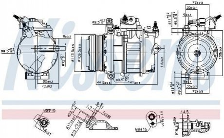 Компресор кондиціонера NIS NISSENS 890419