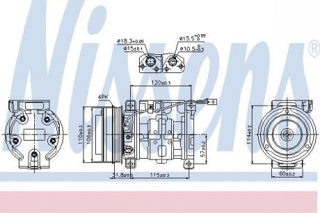 Компрессор SZ ESCUDO(01-)2.0 HDi(+)[OE 95200-65DF1] NISSENS 89099