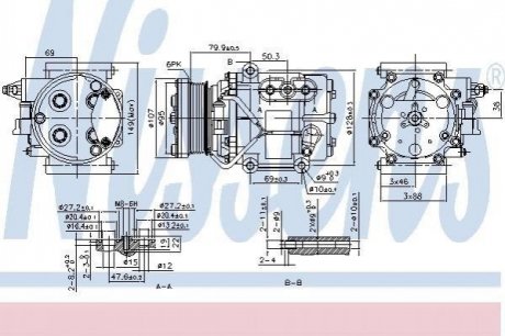 Компресор кондиціонера NIS NISSENS 89240