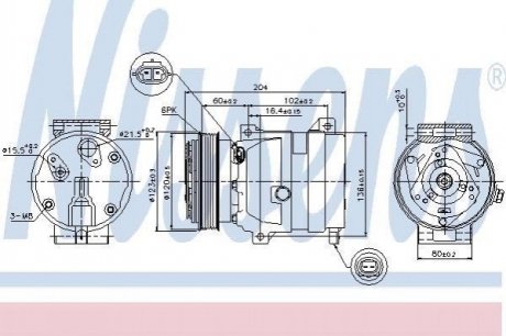 Компресор кондиціонера NISSENS 89281