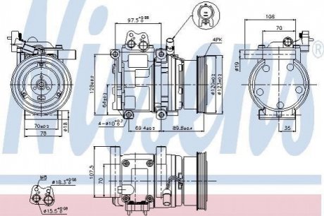 Компресор кондиціонера NISSENS 89290