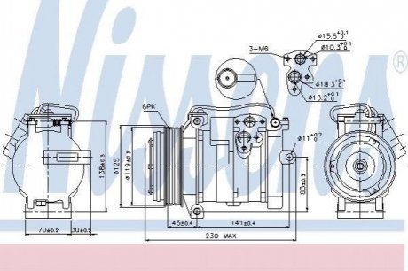 Компресор кондиціонера NIS NISSENS 89315