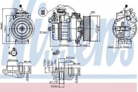 Компрессор кондиционера NS NISSENS 89371