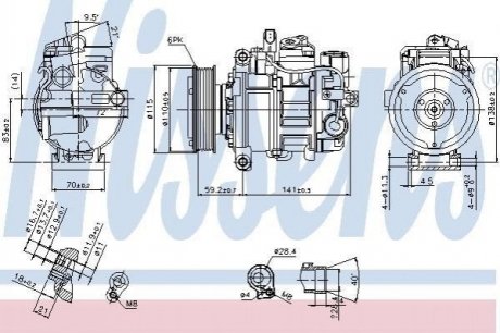 Компресор кондиціонера First Fit NISSENS 89384