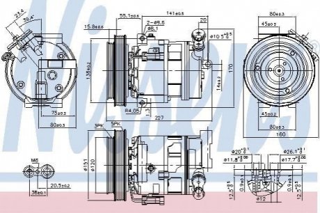 Компресор кондиціонера NIS NISSENS 89396