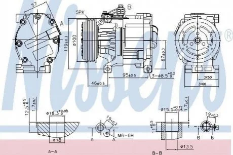 Компресор кондиціонера NIS NISSENS 89405