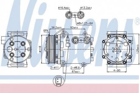 Компрессор FD FIESTA VI(08-)1.4 TDCi(+)[OE 1536196] NISSENS 89551