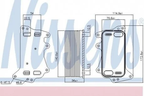 Радіатор охолодження оливи NISSENS 90908