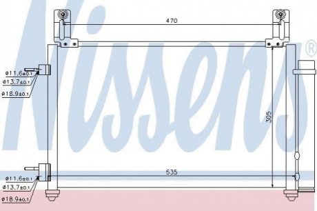 Конденсер CT/GMC MATIZ(05-)0.8(+)[OE 96591582] NISSENS 940009