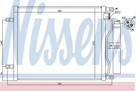 Конденсер NS MICRA/MARCH K12(02-)1.5 dCi(+)[OE 92100-9U20B] NISSENS 940069
