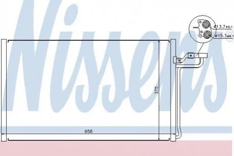 Конденсер VOLVO C 30(06-)2.4 i 20V(+)[OE 9124390] NISSENS 940220