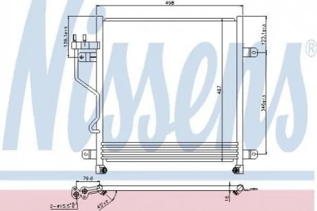 Конденсер JP CHER(01-)2.5 CRD(+)[OE 05183561AA] NISSENS 940323
