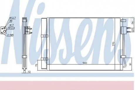 Конденсер HYUNDAI i20 (PB) (09-) 1.2 i 16V NISSENS 940636