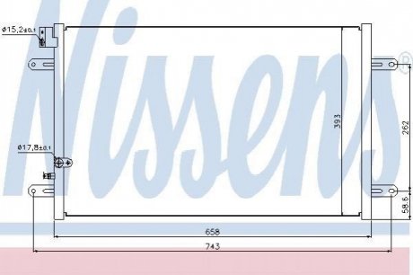 Конденсер AI A 6/S 6(04-)S6 - 5.2 i V10(+)[OE 4F0 260 403 Q] NISSENS 94854