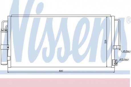 Конденсер SU IMPREZA(00-)1.6 i(+)[OE 73210-FE010] NISSENS 94884