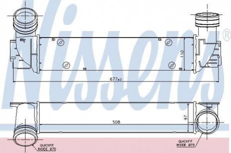 Интеркулер BMW3 E90-91-92-93(05-)325d(+)[OE 1751.7.800.680] NISSENS 96551