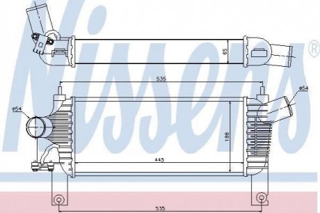 Интеркулер NS NAVARA(05-)2.5 dCi(+)[OE 14461-EB360] NISSENS 96622