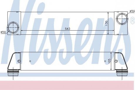 Интеркулер BMW 7 E65-E66-E67-E68(01-)730 d(+)[OE PML000010] NISSENS 96657