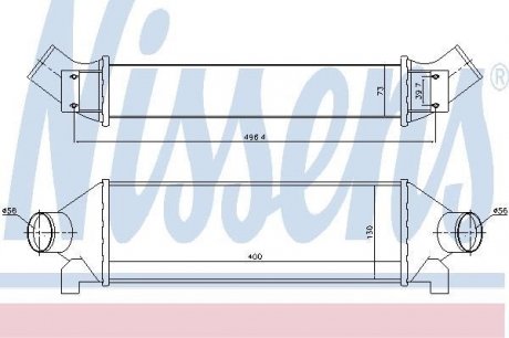 Интеркулер FD TRANSIT(00-)2.4 D(+)[OE 4401912] NISSENS 96732