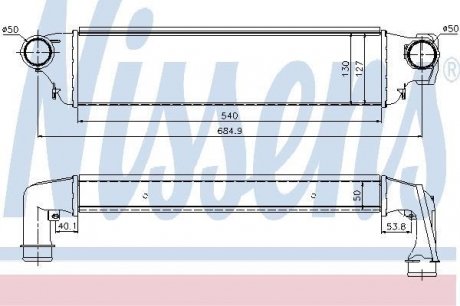 Интеркулер BMW 3 E46(98-)320d(+)[OE 1751.2.246.795] NISSENS 96741