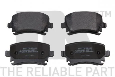 Гальмівні дискові колодки, комплект NK 224775