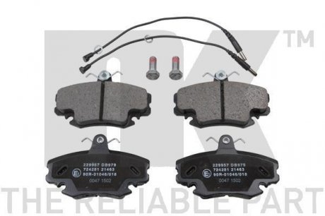 К-кт перед. гальм. колодок Dacia Logan/Sandero /Renault 19/21/Clio/Twingo NK 229957