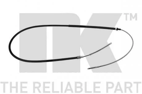 Трос ручного гальма зад. Л/П VW Golf-Jetta (all exc.GTI/GLi) (барабанні колодки) 9/83-88 1748/1088 NK 904743