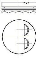Поршень в комплекте на 1 цилиндр, 1-й ремонт (+0,50) NURAL 87-102707-10