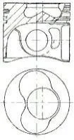 Поршень в комплекті на 1 циліндр, STD NURAL 87-114900-66