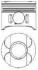 Поршень в комплекті на 1 циліндр, 2-й ремонт (+0,50) NURAL 87-117907-10 (фото 1)