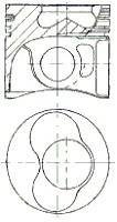 Поршень в комплекті на 1 циліндр, 1-й ремонт (+0,5) NURAL 87-139507-40