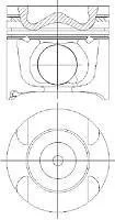 Поршень в комплекте на 1 цилиндр, STD NURAL 87-427400-30