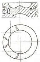Поршень в комплекте на 1 цилиндр, STD NURAL 87-436700-00