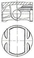 Поршень в комплекте на 1 цилиндр, STD NURAL 87-440900-00